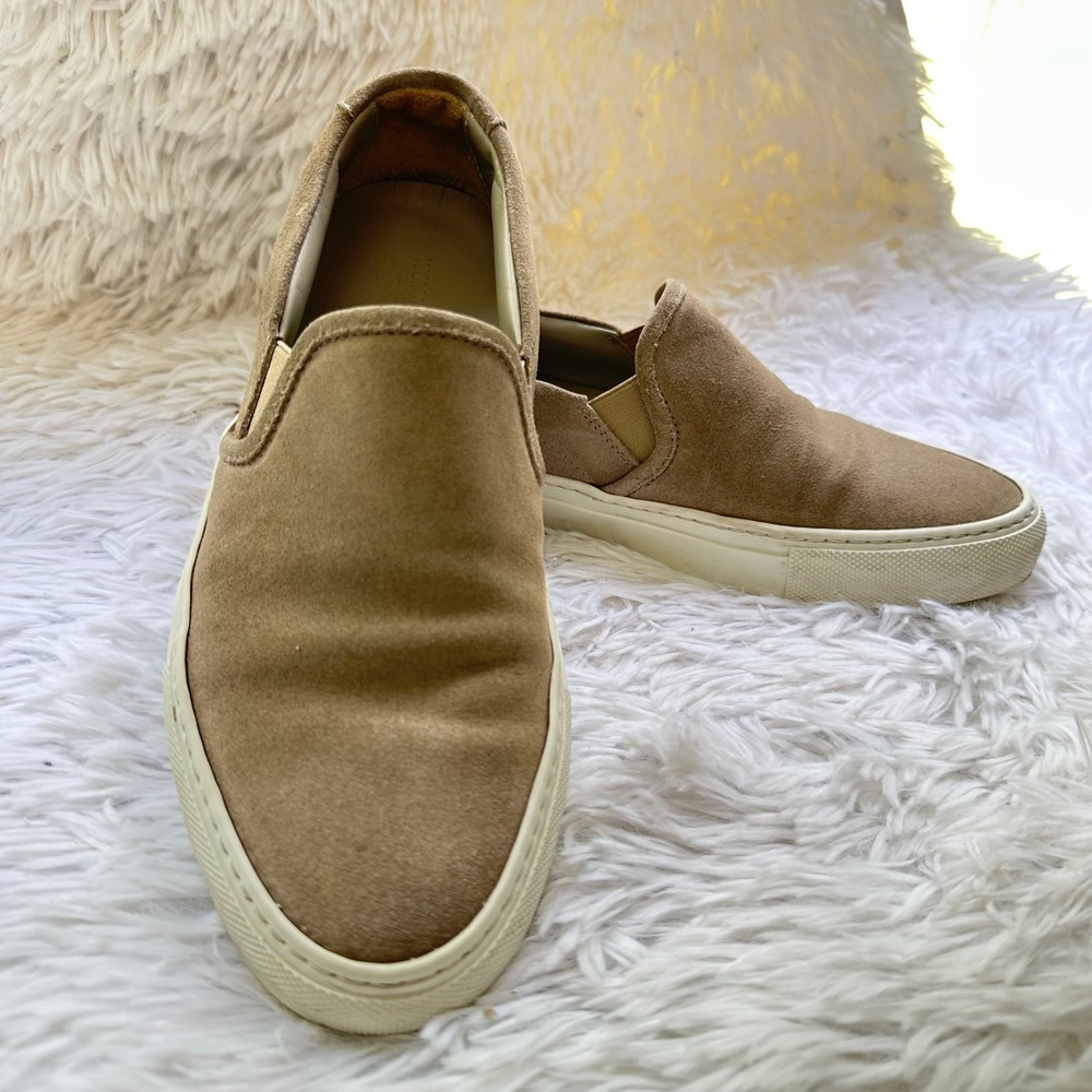 Common Projects italy Womens Beige Suede Slip On Sneakers Size 36 / US 6